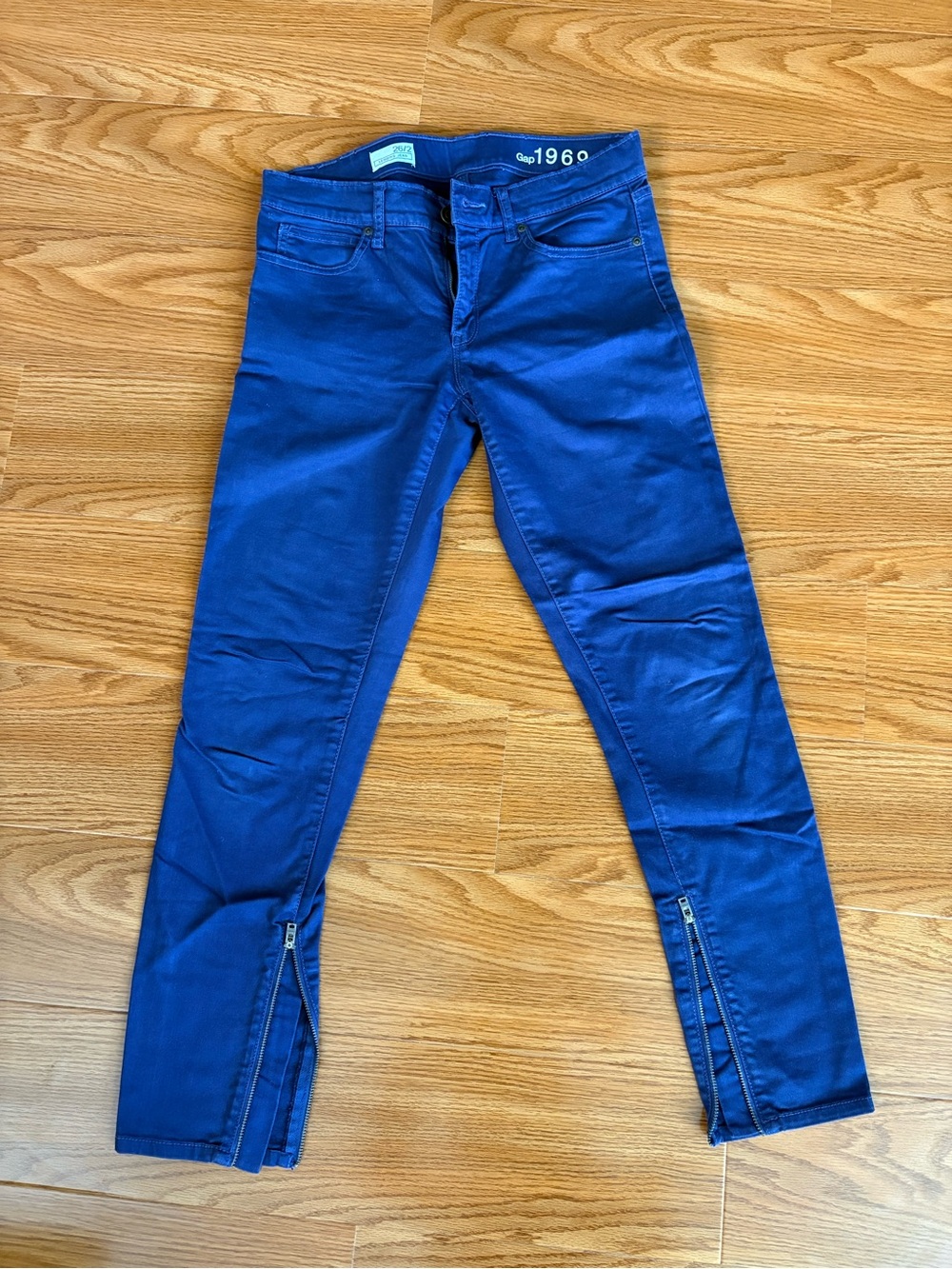 GAP Women’s Purple Blue Legging Jeans with Ankle Zips Size 26